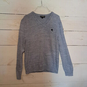 Express Mens V Neck Sweater Light Blue. Size Medium